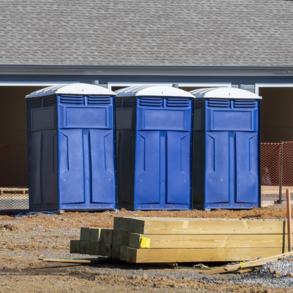 how can i report damages or issues with the portable toilets during my rental period in Evans